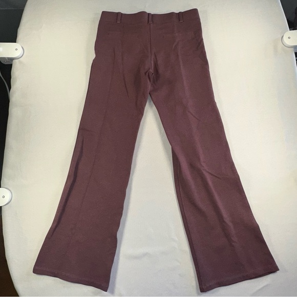Betabrand Classic Dress Pant Yoga Pant Bootcut Size Medium Heather Burgundy Chic - Picture 2 of 9